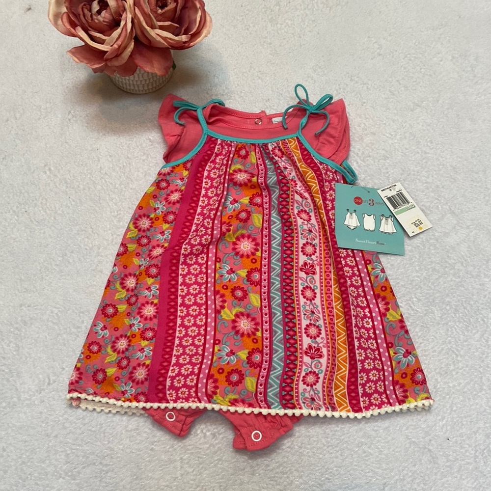 SWEETHEART ROSE NWT Size 18M Romper Dress Wear Three Ways